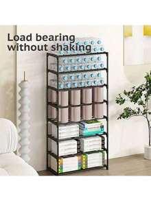 1 pièce Étagère à chaussures multi-niveaux simple, étagère de rangement durable pour chaussures, conteneur de rangement de chaussures à assemblage facile, rangement et organisation domestique pour l'entrée, le couloir, la chambre, le salon, la maison, le dortoir, 2-7 niveaux, Noël, Hiver