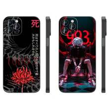 Anime  Black Silicone Phone Case For Apple  12 13 Mini 7 8 14 15 16 Plus Pro Max 16E Cover - 05 - View 4