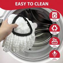 4-Pack High-Performance Spin Mop Replacement Heads – 40% More Absorbent Microfiber Pads For 1-Tank Mop Systems - 2 Heads+1 Handle+1 Base - View 6