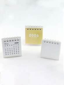 1 pieza Calendario de escritorio 2026, calendario de escritorio simple y fresco, calendario de escritorio mini de dibujos animados - Una pieza - Ver 7