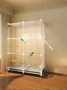 Large Bird Cage, Luxury Villa For Parrots, Macaws, Cockatoos, Finches, With Feeder And Perch