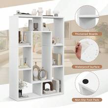 Bookshelf 35.5 Bookcase With 7 Cubes Geometric Display Shelf Wood Bookshelves And Bookcases Small Bookshelf With Storage Book Shelves For Bedroom Living Room Home Office White - trắng - Xem 7