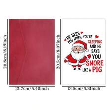 1pc Funny Santa Claus Greeting Card (With Envelope) - "He'll Be Watching You While You Sleep" Humorous Holiday Greeting Card, Christmas And New Year Greeting Card - Unique Holiday Humor For Anyone - Multicolor - View 2