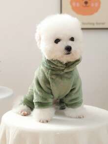 1 Stück Haustierkleidung, Hunde-Katzen-Kostüm-Outfit für kleine Hunde und Welpen, süße, fröhliche Welpen-Katzen-Bekleidung, kleiner Hund Herbst/Winter warmes, bequemes Dinosaurier-Cosplay-Outfit