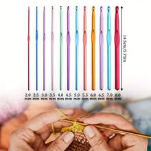 81pcs/Set Crochet Hook Kit, Includes Ergonomic Handle Hooks, Colorful Metal Needles, Fabric Storage Bag And Abundant Accessories, Crochet Organizer Bag, Suitable For DIY Knitting - Ideal For Beginners And Enthusiasts, Perfect Gift - Multicolor - View 10