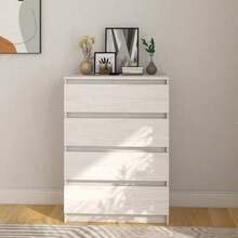 Side Cabinet White 60x36x84 Cm Solid Pinewood - White - View 2