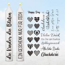 German Christmas Water Transfer Stickers – For DIY Candles, Glass & Ceramic Decor | Holiday Furniture Decals With Traditional Designs - Multicolor - View 5