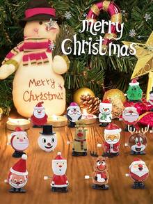1/6/12/24 Stücke zufälliger Stil Weihnachts-Aufziehspielzeuge - Weihnachtsstrumpf-Füllungen - Weihnachtsbaum Weihnachtsmann Uhrwerk Spielzeug - Sortiment für Partybevorzugungen & Geschenktüten-Füllungen - Klassengeschenke - Karnevalsspielpreise