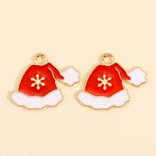 30Pcs/Set Multi-Color Drip Oil Mixed Christmas Charm Pendants, Handmade Jewelry Making DIY Necklace Bracelet Keychain Accessories Christmas Gift - Multicolor - View 10