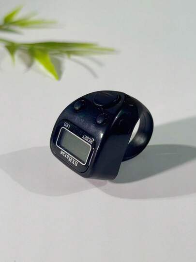 LED Display Counter Ring, Manual Press Electronic Digital Counter With Reset Button - Durable PC And PVC Material, Compact Design With Large Display, Stress Relief Hand Press Counter, Finger Counter For Praying, Knitting, Sports Counting, Etc. (Mixed Color)