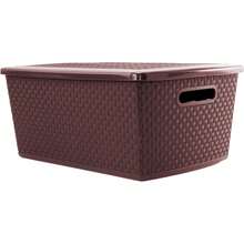 Set de 3 Cestas de Almacenamiento Plásticas de 22 Litros |   Contenedores Plásticos para Organizar el Hogar |   Organizadores |   Cajas de Plástico |   Cajas de almacenamiento - beige - Ver 9