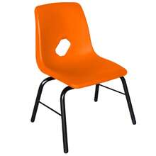 Silla infantil apilable, con asiento y respaldo en una sola pieza tipo concha de polipropileno - Naranja - Ver 2