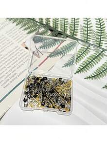 120pcs/Box Mini Pins, Suitable For DIY Clothing And Crafts - Black And White Colors - Durable And Rust-Resistant