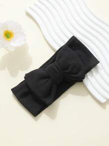 3 件套婴儿简约蝴蝶结镂空针织头带，柔软有弹性，适合所有季节 - 彩色 - 查看 9