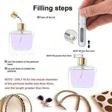 5ml Refillable Perfume Atomizer Spray Bottle, Single Pack, Shiny Pink Fragrance Bottle Sprayer Pump Storage Container For Travel, Living Room, Bedroom, Bathroom Home Decor, Wedding, Party, Birthday, Men's Gift, Mom Dad Friend, New Year, Accessory, Fun Gift - 彩色 - 查看 5