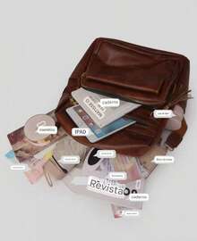 Women's Backpack In High Quality PU Leather, Medium Spacious With Shoulder Strap - 咖啡棕 - 查看 3