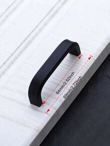 10pcs Arch Style Polished Metal Handles, Solid Aluminum Alloy Cabinet Door Drawer Pulls, Modern Simple Black Metal Finish For Furniture Hardware - Black - View 15