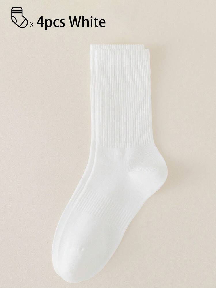 40pcs/30pcs/24pcs Unisex Comfortable Sports Crew Socks, Men's Long Socks For Sports And Training, Women's Long Socks For Casual And Business Wear, Antibacterial, Soft, Black And White, Odor-Resistant, Moisture-Wicking, Lightweight And Comfortable, Suitable For Autumn/Winter, 20pcs/10pcs/8pcs/6pcs/4pcs/2pcs Pack, Autumn - Multicolor - View 14