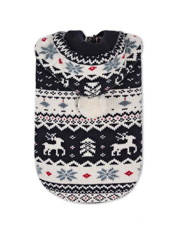 Suéter con capucha navideño para mascotas, ropa cálida para gatos y perros pequeños, otoño/invierno