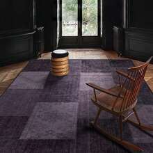 1 件奢华摩洛哥色块拼布地毯，1100 克细羊毛混纺 + TPR 可机洗底部，复古风格蓬松柔软矩形区域地毯，适用于户外、入口、客厅、卧室、洗衣房、浴室、游戏室、所有季节、大地垫、家居装饰 - 黑與白 - 查看 3