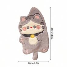 Cute Cat Hand Towel Double-Thickness Hand Towel Quick-Drying Absorbent Kitchen Cleaning Rag Bathroom Hanging Towels Home Supplie - 3 - View 1