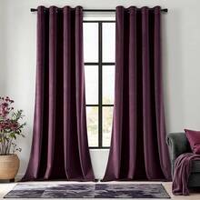 2 Panels Blackout Curtains Solid Soft Grommet Mustard Yellow Thermal Insulated Soundproof Room Darkening Curtains/Drapes/Panels Fall Living Room Bedroom 52 X 90 Inch - 紫蘭花 - 查看 12