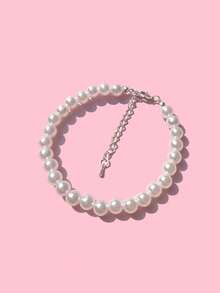 8 毫米全珍珠狗/猫项链，经典宠物珠宝配饰