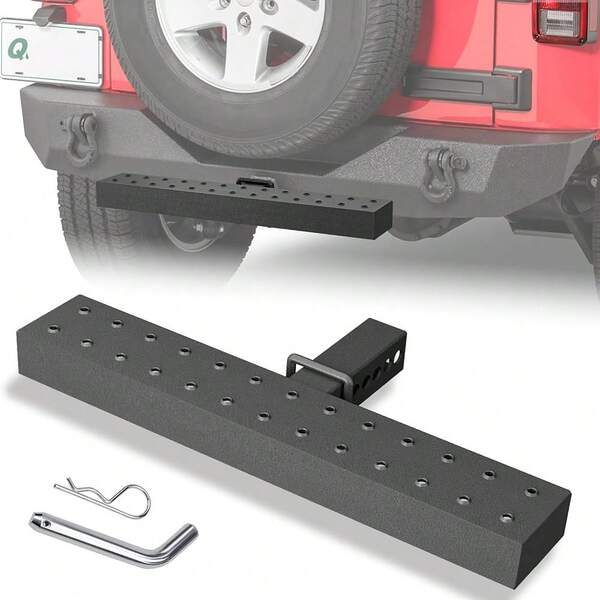 Tow Hitch Step Trailer For 2" Receivers, 400 Lbs Maximum Load, With Pin Clip & U- Stabilize, Compatible With Pickups   SUV Van RV, Anti Slip And Rust Towing Bumper Guard Protector