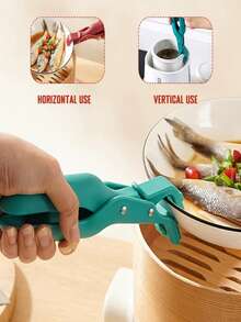 Silicone Multi-Function Heat Resistant Tongs - Heatproof Silicone Grip, Non-Slip Coating, Ergonomic Hot Plate, Tray Stand - Food Processing Kitchen Tool, Microwave Steamer Tongs, Multi-Function Bowl Rack Clip, Air Fryer Tongs, Heat Resistant Handle, Heat Resistant Bowl Clip, Oven Pot Clip - Multicolor - View 4