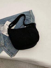 高中生大学新生多功能单肩包休闲包男士简约帆布流浪包，适合旅行、大学、学校、户外、运动的书包斜挎包侧包假日必备通勤轻便手提包，配有可调节肩带流浪包面料便携户外爸爸礼物父亲礼物男士礼物情人节礼物 - 黑色 - 查看 7