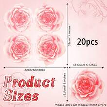 20 Stücke/40 Stücke/60 Stücke/Set, Blumen Seidenpapier - 2-lagiges blumenförmiges Seidenpapier für Hochzeit, Brautparty, Geburtstag, Jahrestag, Weihnachten, Ostern, Thanksgiving, Valentinstag - Cocktail- und Mittagessen Partyartikel