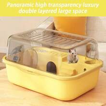 Hamster Cage, Large Space Pet House, Transparent Hamster Habitat ... - Space Saving Hamster Habitat
