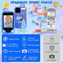 Upgraded Kids Smart Phone Toy, Mini Children's Dinosaur Mobile Toy, 2.8 Inch Touch Screen With Learning, Games & Music Player, Perfect For 3-12 Year Old Kids Christmas Birthday Gift, Includes 32G SD Card - Multicolor - View 8