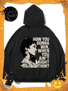 Men's Inspirational Black & Gray Fleece Hoodie With HOW YOU GONNA ACT YOUR AGE -Print - Casual, Comfortable Cotton Blend, Long Sleeve, Hooded - Perfect For,Fall Hoodies,Men's Fall Clothes,Street Wear,Halloween,Mens Hoodies,Y2k Clothes,Jesus Hoodie,Thanksgiving Day,Nightmare Before Christmas,Christmas - Black - View 1