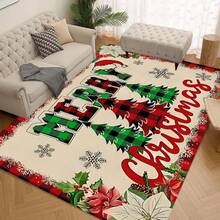 1/2/3pcs Thick 0.47inch/1.2cm Christmas Theme Kitchen Mat - Farmhouse Truck & Buffalo Plaid Design, Non-Slip, Stain Resistant, Machine Washable, Suitable For Home, Office, Laundry, Bathroom - Premium Flannel Surface With Memory Foam Backing - Multicolor - View 16