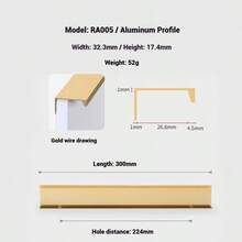 Manijas ocultas simples para gabinetes, tiradores de puertas de armarios de cocina, elegantes manijas largas de aleación de aluminio para muebles