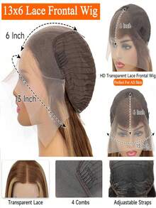 4/27 Highlight Ombre Blonde Brazilian Remy Body Wave Glueless Wigs Human Hair For Women 250 Density 13x6 HD Transparent Deep Curly Lace Front Wig Human Hair No Shedding With Baby Hair Put On And Go For Beginners - Bắt nguồn từ & Ombre - Xem 5