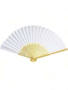 (There Are Minor Defects In The Production Process, But It Will Not Affect The Finished Product) 1PC/2pcs/9pcs/10pcs Colorful Paper Fans, Foldable Fans For Wedding Guests, An Ideal Fashion Accessory And Gift (The Front Of The Fan Is Intact, But The Back May Inevitably Have Some Staining, Please Order Carefully If You Mind)