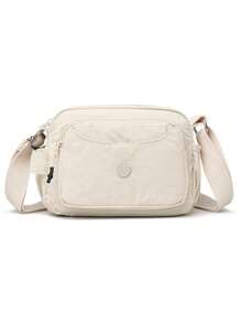 1pc New Fashion Solid Color Nylon Material Large Capacity Zipper Closure Multi-Color Optional Durable Adjustable Shoulder Strap Casual Backpack, Suitable For Daily Commute, Work, Business, Cycling, Walking, Carrying Kids - Multicolor - View 15