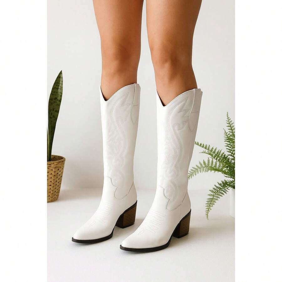 Bota Vaquera Cowgirl - Blanco - Ver 1