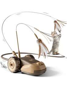 360°三合一旋转USB充电智能羽毛电子狩猎宠物玩具 - 彩色 - 查看 10