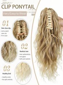 Kids Synthetic Ponytail Clip In Ponytail Extensions Kids Ponytail 14 Inch Small Scratch Water Ripple Ponytail Wig, Suitable For Daily Wear - Multicolor - View 4