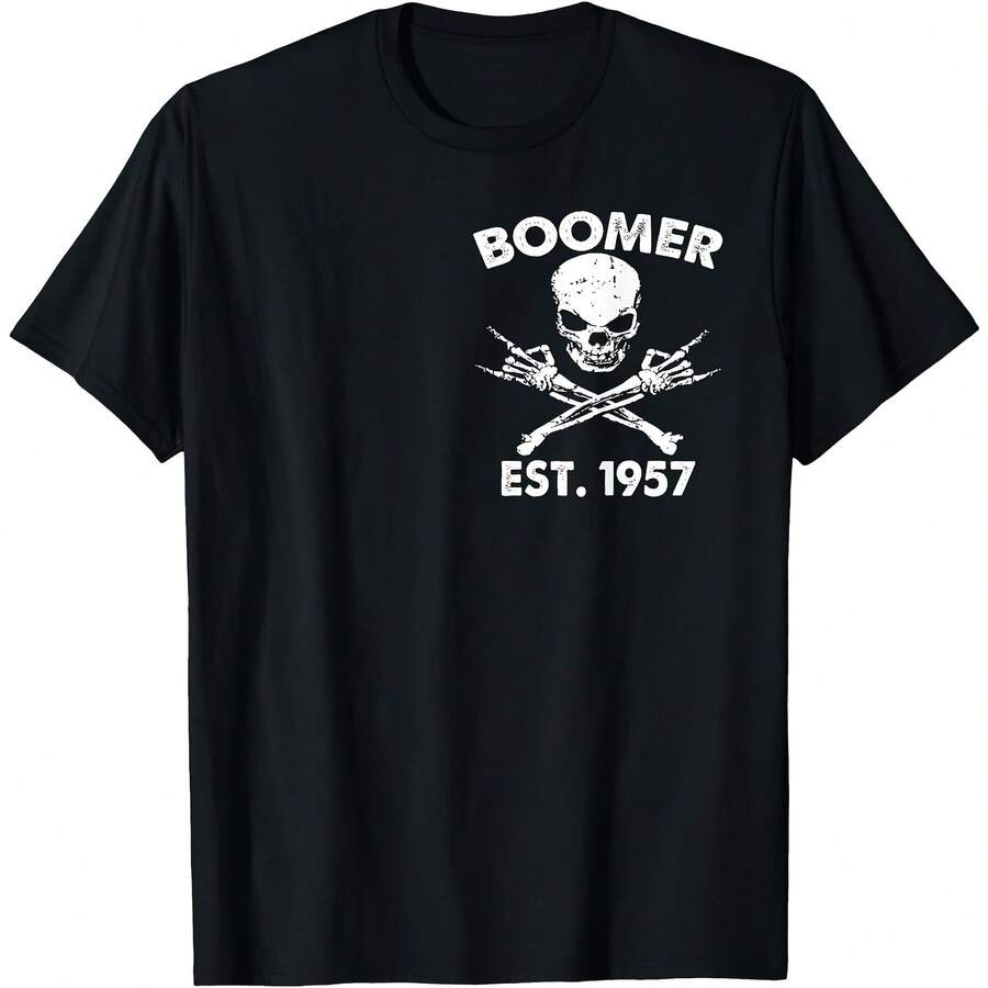 Boomer Est 1957 I'm 97% Sure You Don't Like Me (2 SIDES) T-Shirt - 黑色9 - 查看 1