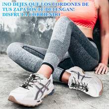 Estilo4 Pares Agujetas Elasticas Para Tenis, Agujetas EláSticos Con Sistema De Cierre RáPido Sin Amarres, Unisex, ParaTodos Los Zapatos, Zapatillas De Deporte Y Zapatos CasualesVersióN Mejorada - Negro+Blanco+Gris+Azul - Ver 6