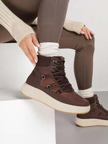 Soft Cozy Winter Boots For Women - Casual - Brown - View 2