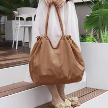 Reusable Grocery Bags,Reusable Shopping Bags,Folding Bags Totes,Stretchable And Shrinkable Shopping Bag For Groceries-5377 - Màu Khaki - Xem 7