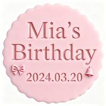 Customize Text With 2 Cookies Cake Decorations DIY Cutters Sugar Cake Templates Wedding Clay Fondant Embosser Name Cake Mold Handmade Cookie/Biscuit Embosser Stamp