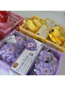 Quishy Anti-Stress Squeeze Fruits – Strawberry, Grape, Apple And Banana | Relaxation Stress Relief - HOA QUẢ - Xem 3