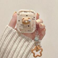 Teddy Bear Style Earphone Case Compatible With Apple Bluetooth Earphones 4th Gen, Apple Protective Case For 2nd/3rd Gen, New Vintage White Protective Cover - Clear - View 5