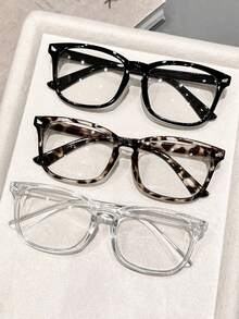 1pc-3pcs Women Modern Simple Style Small Wing Nail Inlay Clear Eyeglasses Combination For Daily Life Office Reading Watch TV Play Games Phone Decoration